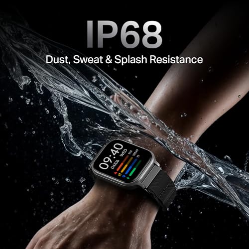 boAt Storm Infinity Plus w/20 Days Extensive Battery Life, Huge 680 mAh, Only Charge Once a Month, 1.96" Display, Functional Crown, Multiple Sports Modes, smart Watch for man & Woman (Sports Black)
