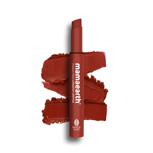Moisture Matte Longstay Lipstick - 2g | Citrus Nude | 12-Hour Stay | 8-Hour Moisture Lock | Smudge-Proof