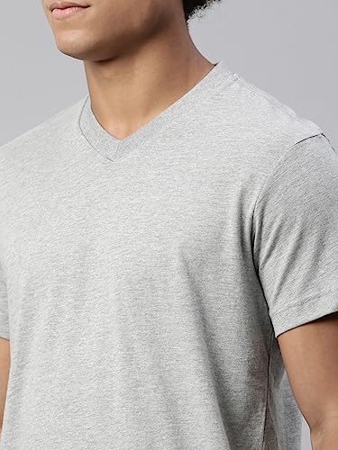 Levi's Men's Plain Regular Fit T-Shirt (PR683513_Light Grey Melange M)