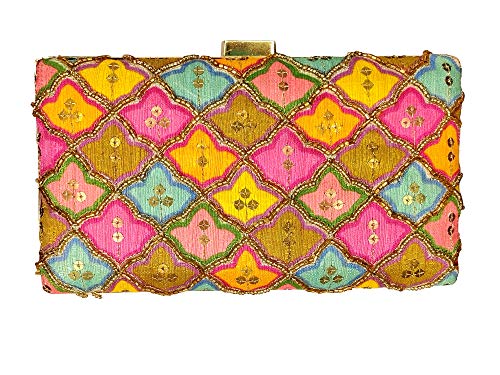 DUCHESS Women Party Box Clutch (Multi)