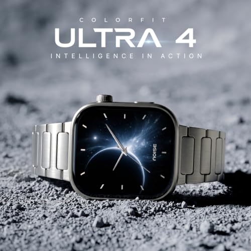 Noise New Launch ColorFit Ultra 4 Smartwatch with BT Calling, 1.96" AMOLED Always-On Display, AI Transcription & Voice Commands, Metal Body, 10m Water Resistant, Heart Rate Monitor (Starlight Gold)