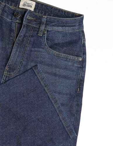 Women Straight Fit High-Rise Dark Blue Lightweight Stretchable Jeans