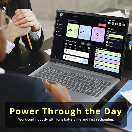 Lenovo IdeaPad Slim 3i 15.6" FHD Laptop, Intel Core i3-N305(8-Core), 8GB LPDDR5, 1.12TB Storage(128GB UFS+1TB Docking Station Set), UHD Graphics, Numeric Keypad, Fast Charge, WiFi 6, Win 11, Grey
