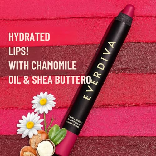 6 Shades Long Lasting Lip Crayons – All-Day Comfort | Matte Finish | Waterproof | Enriched with Vitamin E & Kojic Acid|Sharpenable Tip|Full Coverage| Lightweight Lipstick