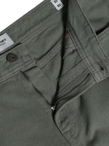 Jack & Jones Men's Mid Rise Regular Fit Green Pants