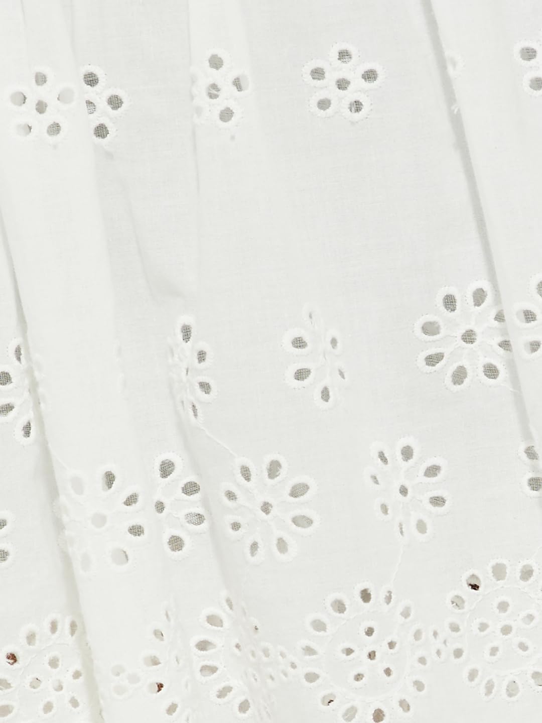 Max Alaya F x URB_N Women Schiffli Embroidered Mini Skirt (Ivory_L)