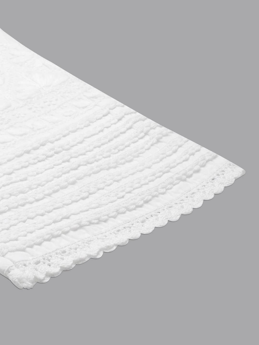 Ada Women Regular Low Rise Hand Enmbroidered Lucknowi Chikankari Pure Cotton Palazzo A711151 (White, S)