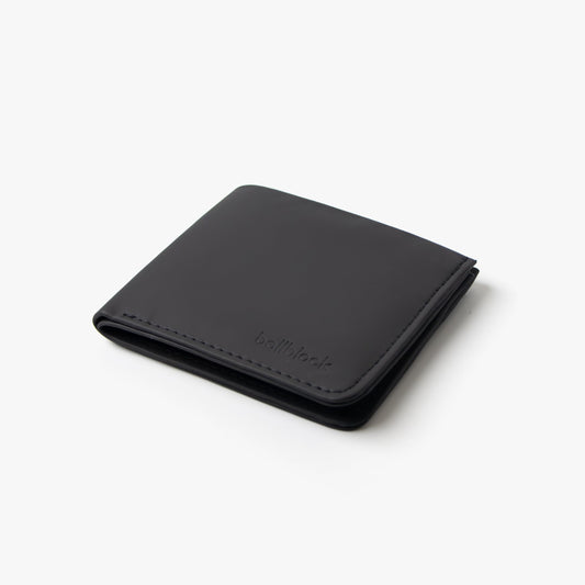 Bellblock Slim Sleeve Bifold Minimal Wallet for Men/Women | Slim Handcrafted Wallet | with Sim, Mobile Pin & Hidden Extra Card Slots | Vegan Leather | Black