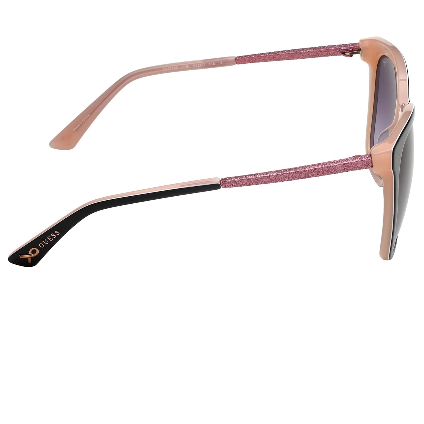 GUESS Gradient Square Women Sunglasses -(GU7752 01B 53 S |53| Grey Color Lens)