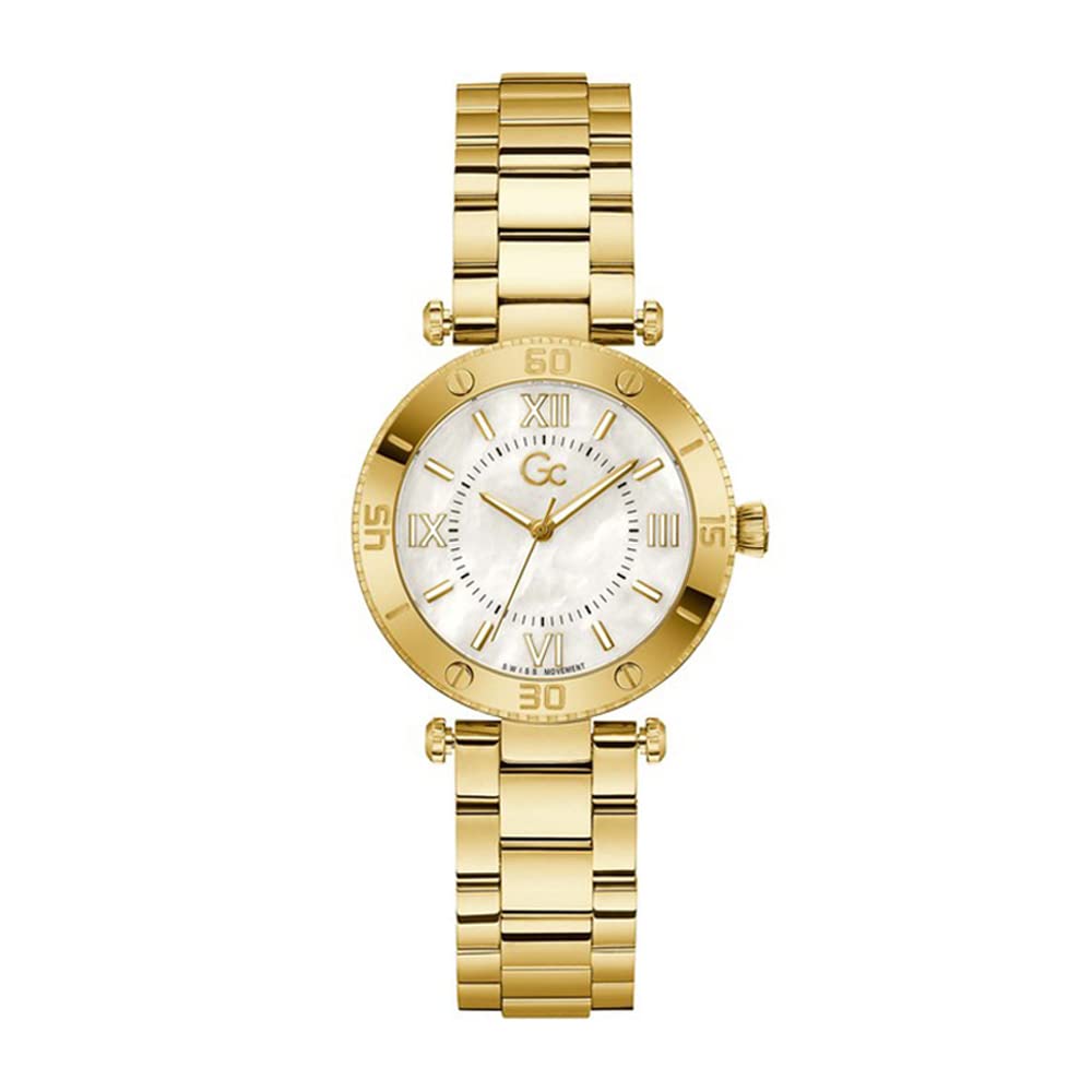Gc Womens 34 mm Muse White Dial Stainless Steel Analog Watch - Z05003L1MF