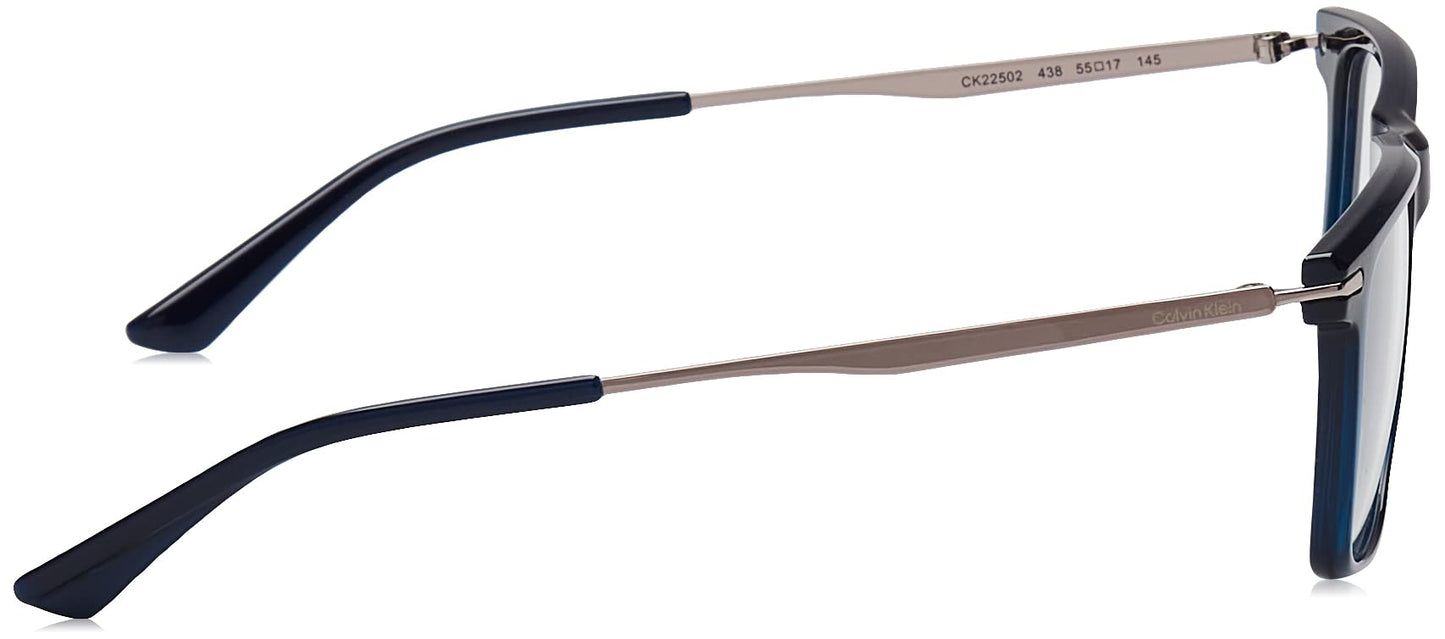 Calvin Klein Unisex CK22502 Sunglasses, 438 Blue, 55, 438 Blue, 55