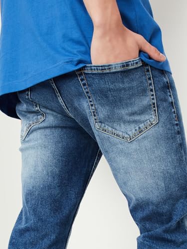 Max Men's Skinny Jeans (DMCSKFE2301STMID Blue_MID