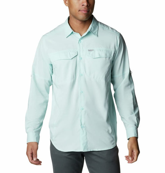 Columbia Mens Silver Ridge Lite Long Sleeve Shirt, ICY Morn, L