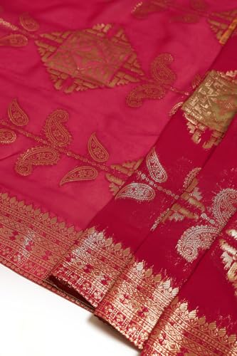 Soch Women's Organza Salwar Suit Set (EWA5CD22250_Fuchsia