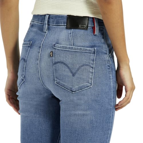Levi's Women's Mid Rise Straight Fit Light-Blue Jeans