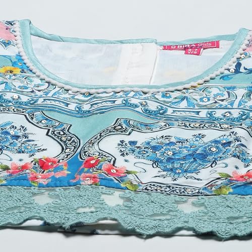 BIBA Girls PRINTED STRAIGHT KID(KWSUMMER ZEST5826_WHITE_9)