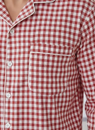bellababebysk Super Soft Cotton Nightsuit from | Multipocket | Sizes S-3XL | India's most chosen Nightwear (Red Checks, 4XL)