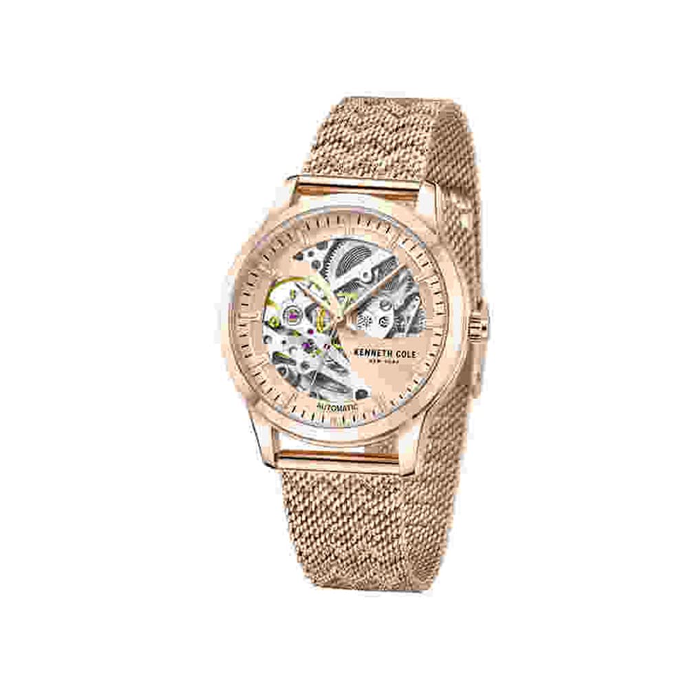 KENNETH COLE Automatic Rose Gold Dial Stainless Steel Strap Watch for Women-KCWLL2235702LD