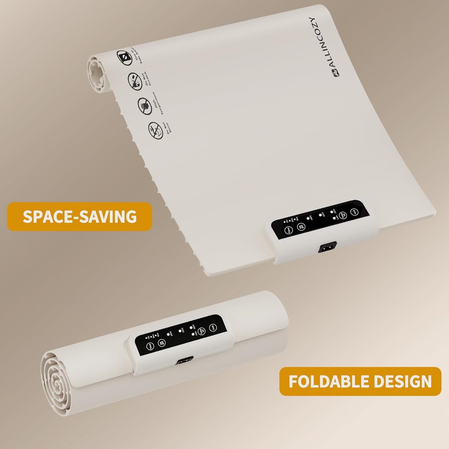 Food Warming Mat for Dining Table & Kitchen | Electric Food Warmer with Adjustable Temperature | Portable Roll-Up Hotplate for Casseroles, Roti, Snacks, Picnic, Travel & Winter Meals