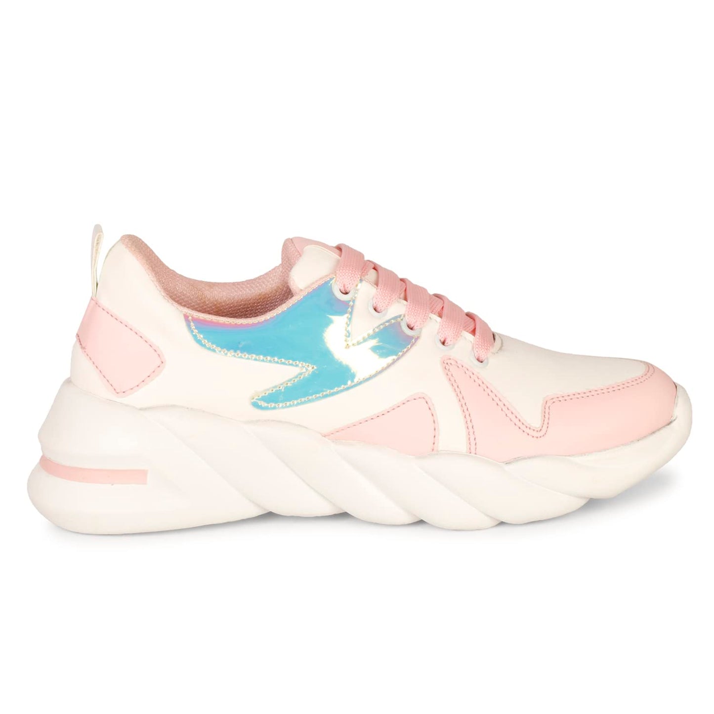 XE Looks 100% Vegan Leather Women's Pink Comfortable Shoes for Daily Walking