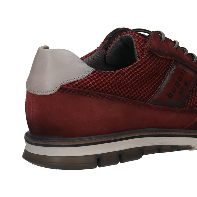 Bugatti Simone Comfort Dark Red Men's Wide Sneakers - UK 6