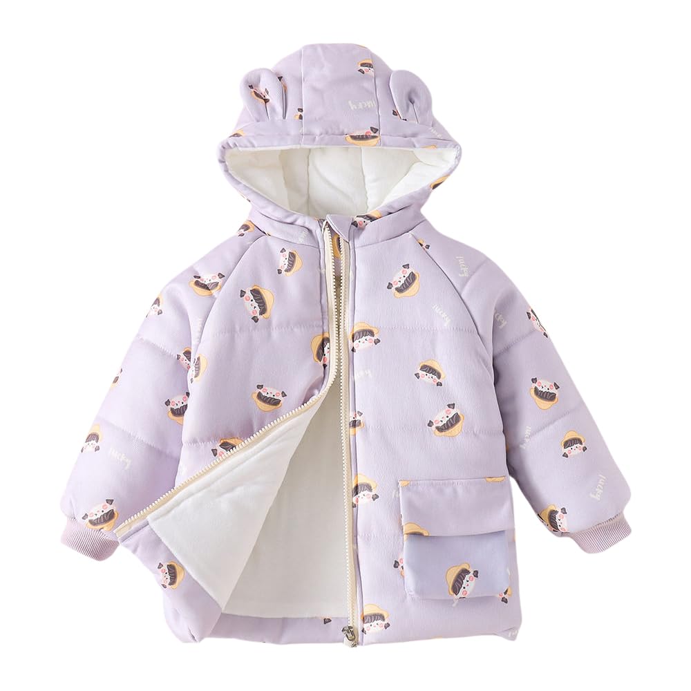 Hopscotch Baby Girls Polyester Waist Length Jackets in Lilac Color For Ages (12-18 Months)