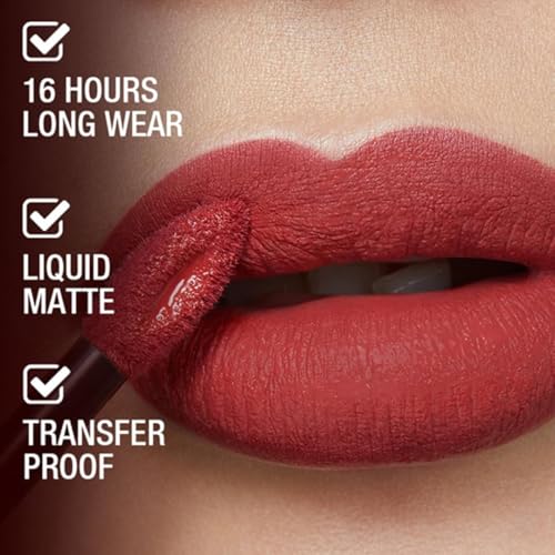CRAZY GIRL Waterproof Matte Lip Gloss – Frozen Lip Glaze | Long-Lasting, Smudge-Proof & Lightweight Enriched With Vitamin E & Aloe (Dry Rose, Regular)