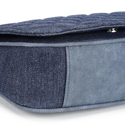 Fastrack Indigo Denim Sling Bag | Dual Closure – Magnetic Button & Zipper | Spacious Main Compartment with Dual Internal Pockets (1 Zippered) | Adjustable & Detachable Strap | 6-Month Warranty