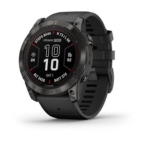 Garmin Fenix 7X Pro Sapphire Edition Smartwatch with Band, 51 mm Case, Carbon Gray/Black