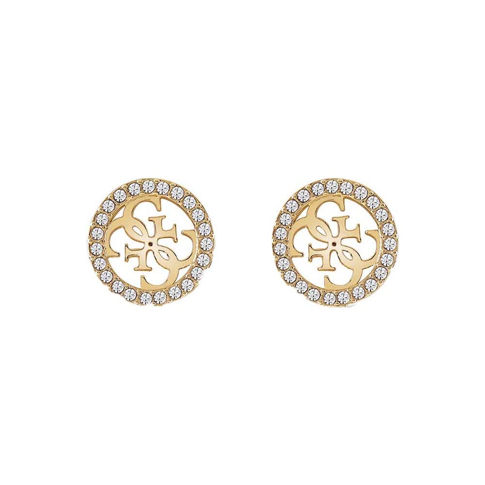 GUESS Studs Party Gold-Plated Stainless Steel Earrings For Women | Hypoallergenic | Lightweight & Durable | Perfect For Gifting