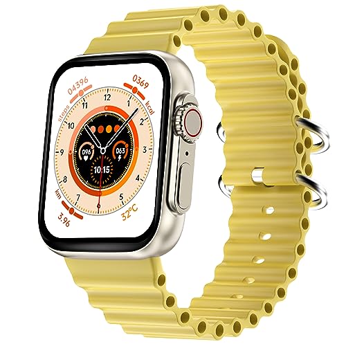 Fire-Boltt Gladiator 1.96" Biggest Display Smart Watch with Bluetooth Calling, Voice Assistant &123 Sports Modes, 8 Unique UI Interactions, SpO2, 24/7 Heart Rate Tracking (Yellow)