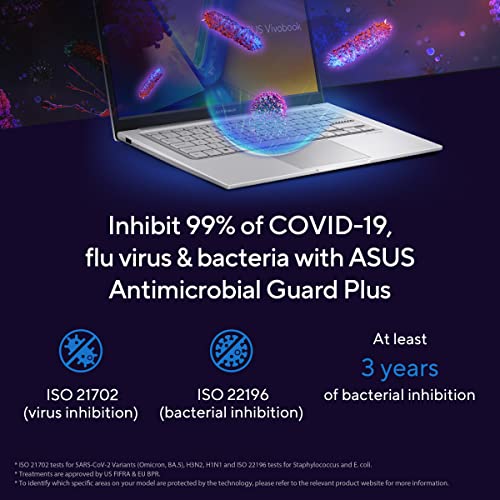 ASUS Vivobook 14, Intel Core i3 13th Gen 1315U, 8GB RAM, 512GB SSD, FHD 14", Windows 11, Office Home 2024, Cool Silver, 1.40kg, X1404VA-NK761WS, Intel UHD, M365 Basic (1Year)*, Backlit Keyboard Laptop