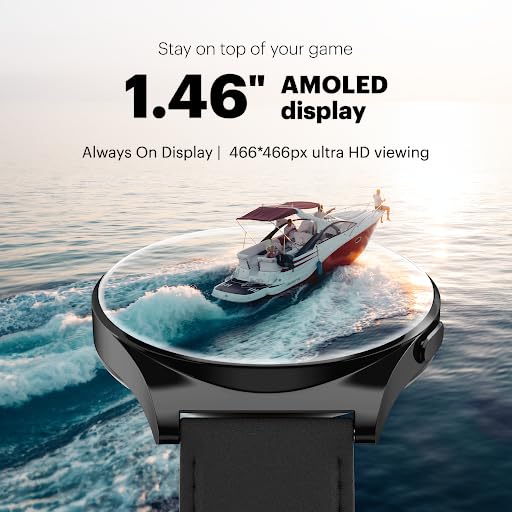 Noise Newly Launched Nova 1.46" Amoled Display with in-Built Bluetooth Calling,Premium Finish,Latest Ui,466 * 466Px Ultra Hd Viewing,110+ Sports Modes Smart Watch for Men&Women (Classic Brown)