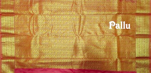 SREE KUMARAN Women's Kanchipuram Silk Pure Pattu Sarees With Blouse (VSK138-2) (VSK242-1)