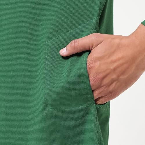 Lacoste Men's Cotton Solid Slim Dress Shirt (YH003H_Green