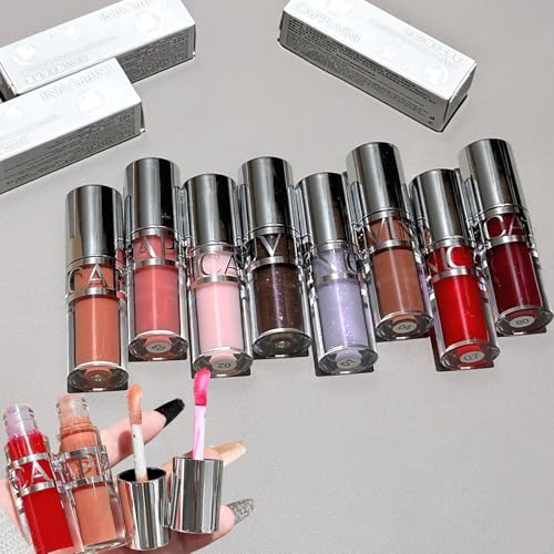 Cappuvini Moist Shiny And Rich Lip Gloss | Hydrating Lip Care for Smooth, Dewy Lips | High-Shine Lightweight Liquid | Nude Pink Coffee Red Wine Rose Jelly Shades | Glossy Finish Lipstick for Women Girls Teens Gen Z Beauty Makeup Aesthetic | Cute Adorable