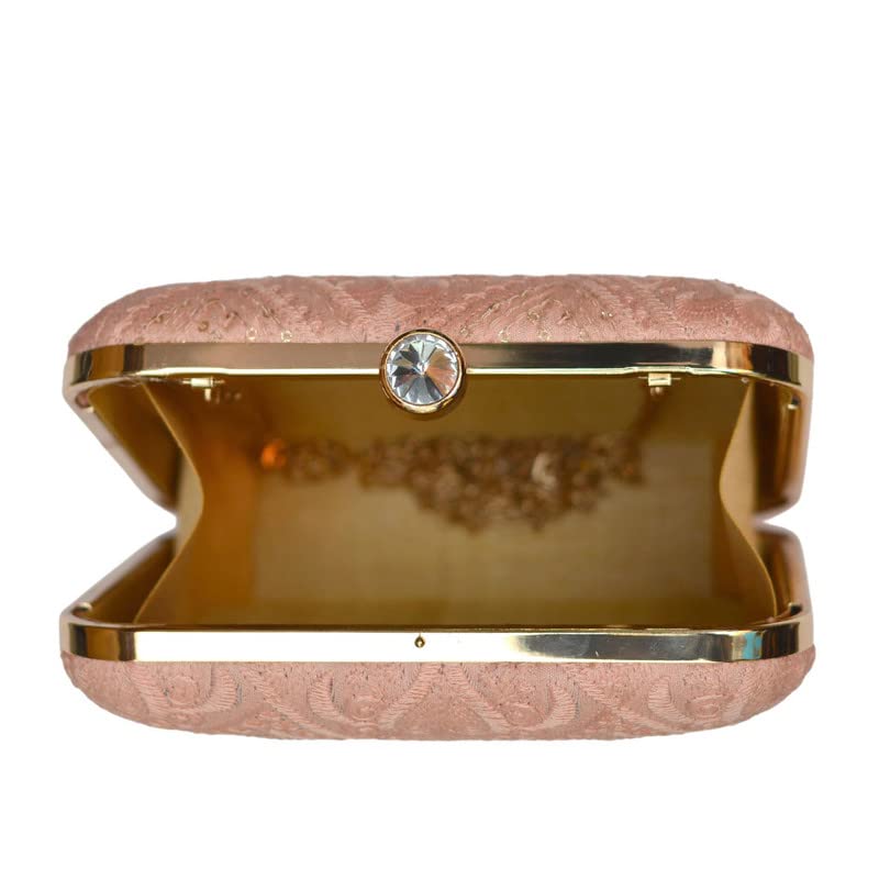 Artklim Baby Pink Square Shaped Clutch