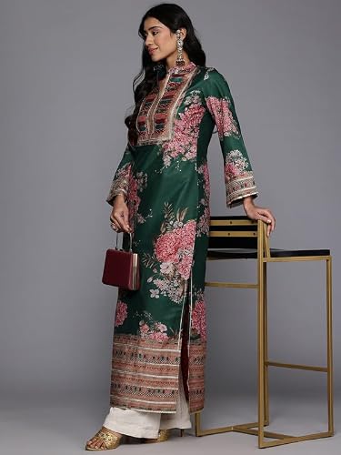 Ahalyaa Women's Printed Ethnic Kurtas for Every Occasion Green