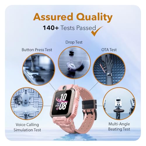 imoo Watch Phone Z7, 4G Smart Watch for Kids with Real-Time HD Video & Phone Call, Smart Watch for Girls with GPS Location and 14-Day History, Smartwatch for Boys with IPX8 Waterproof (Pink)