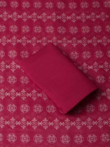 SALWAR STUDIO Chanderi Silk Embellished Unstitched Dress Material (3 Pc)