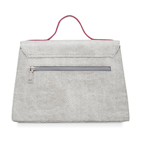 Caprese Splash Satchel Bag, Small | Stylish Printed Handbag for Women with Adjustable & Detachable Sling Strap | Magnetic Snap & Zipper Closure | Ideal for Office & Daily Use (Beige)