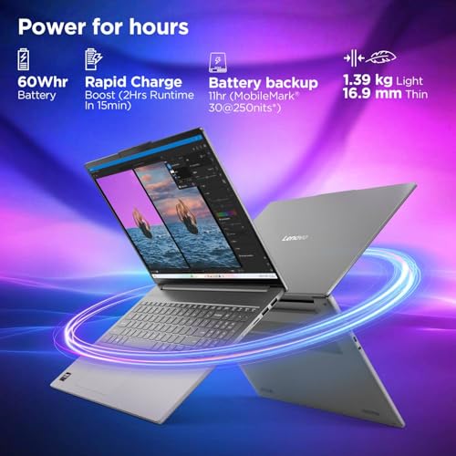 Lenovo IdeaPad Slim 5 AMD Ryzen AI 5 330 (16GB RAM/512GB SSD/14 (35.5cm)/WUXGA IPS/Copilot+ PC/Windows 11/MSO 365 Basic+Office 2024/1Yr ADP Free/Grey/1.4Kg), 83HX00DCIN AI Laptop