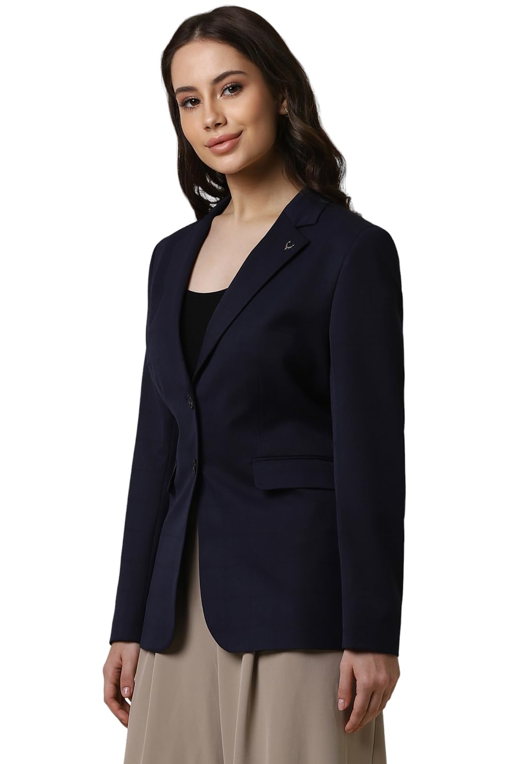 Allen Solly Women's Blazer (AHBZWRGF637019_Navy