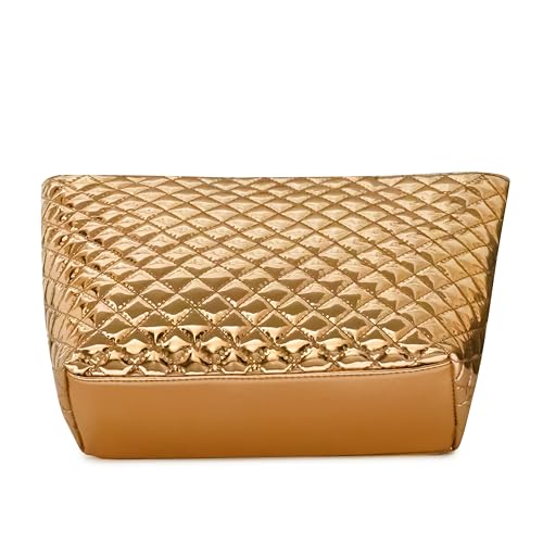 D' Amour Women's PU Leather Durable & Elegant Multi-Pocket Design Mirror Tote Handbag Ideal for Work, Travel & Gifting (Copper)