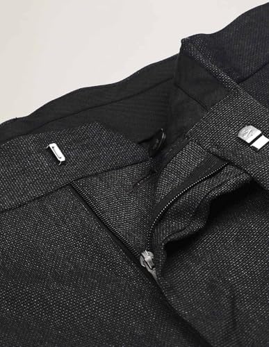 Arrow Tapered Fit Dobby Weave Trousers Black