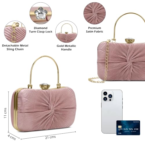 Lavie Women's Ruby Knot Framed Clutch | Ladies Purse | Gift For Women