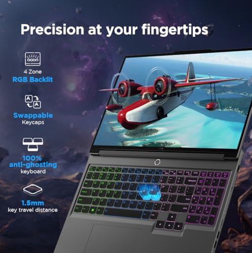 Lenovo Legion 5 Intel Core i7-14650HX 16" (40.64cm) WQXGA IPS 350Nits 165Hz Gaming Laptop (16GB/1TB SSD/Win 11/Office 2021/NVIDIA RTX 4050 6GB/100%sRGB/Alexa/3 Month Game Pass/Grey/2.3Kg), 83DG004RIN