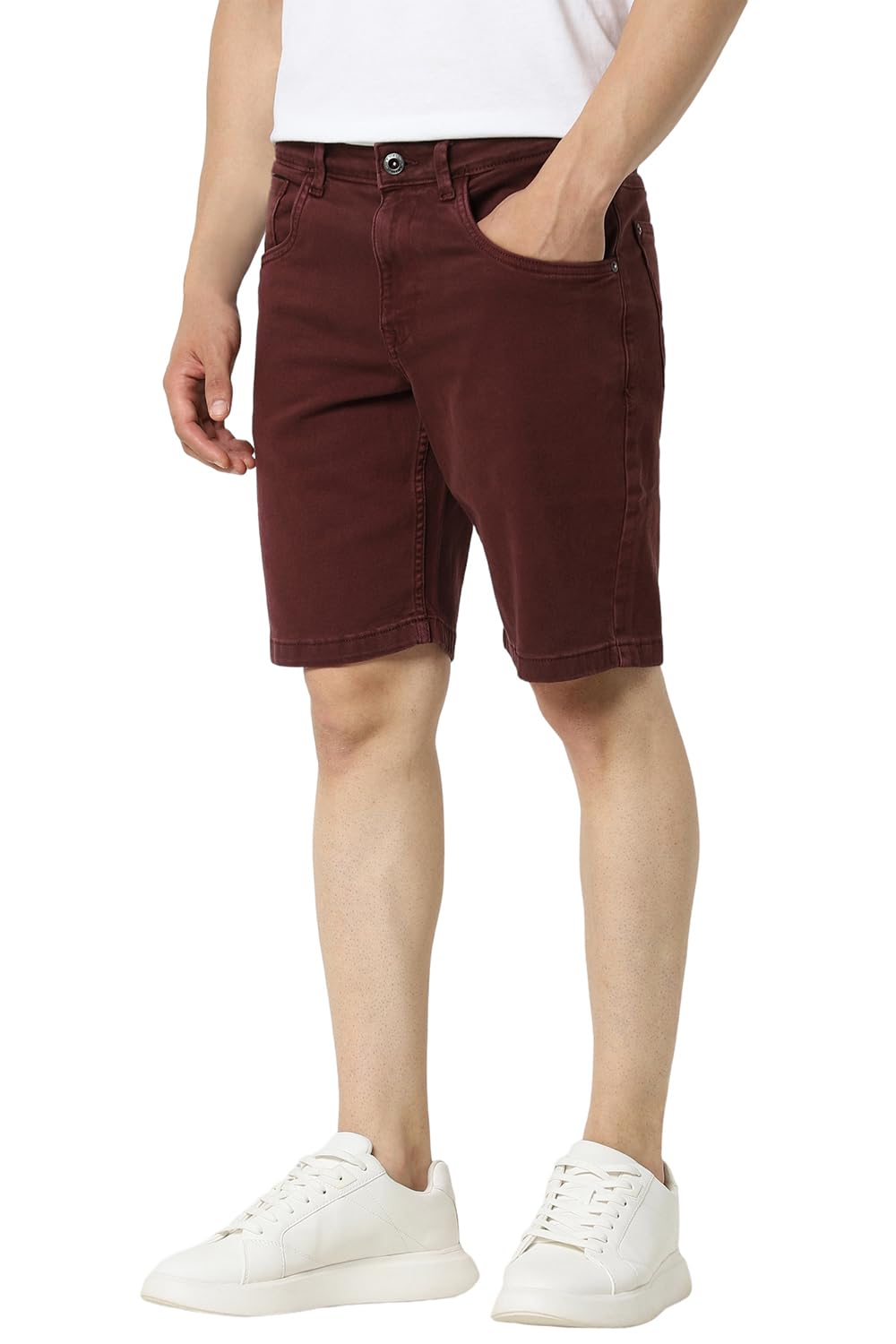 Van Heusen Men's Chino Shorts (VXSRCRGFU68803_Maroon