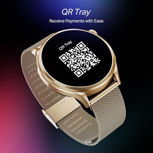 boAt Lunar Discovery Pro, 1.39" Display, Premium Metal Build, Round Dial, Emergency SOS, Functional Crown, Multiple Sports Modes, HR,SpO2 & Sleep Tracking, Smart Watch for Men & Women (Rose Gold)