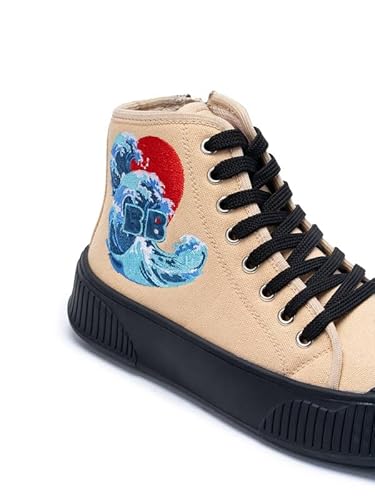 Bacca Bucci Women's High-Top Sneakers - Kawaii Kicks Collection Earthy Beige UK 6